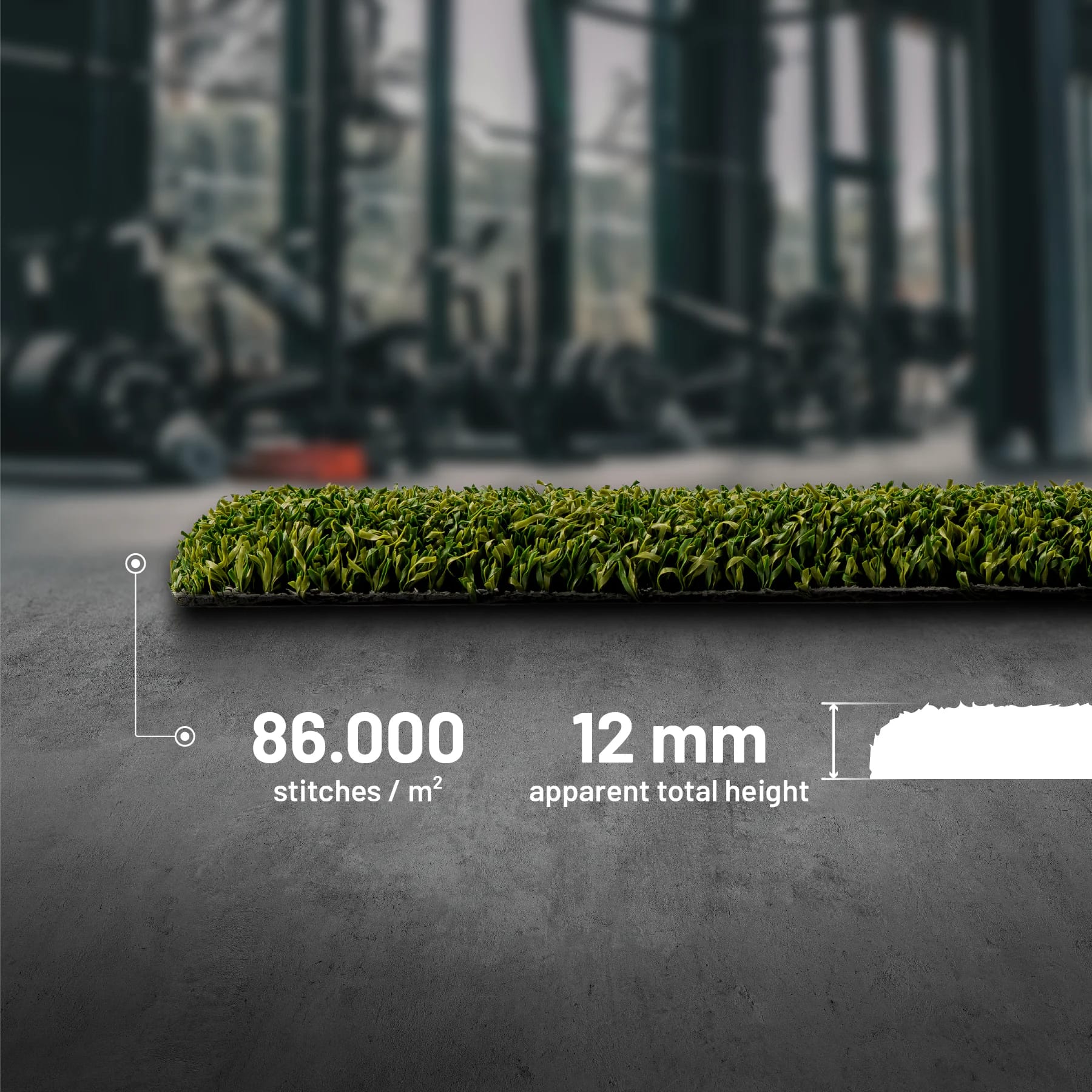 Valhalla One — 86.000 steken/m² dichtheid en 12 mm zichtbare poolhoogte